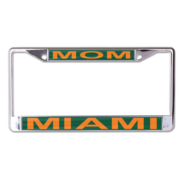 Miami Hurricanes MOM Lic Plt Frame S/L Printed