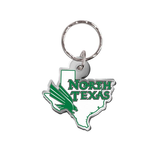 Llavero de North Texas Mean Green de forma libre