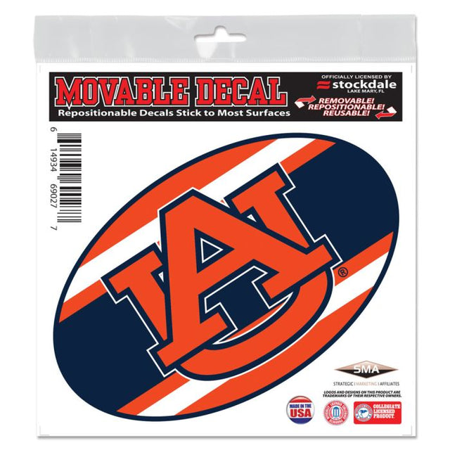 Auburn Tigers STRIPES All Surface Decal 6" x 6"