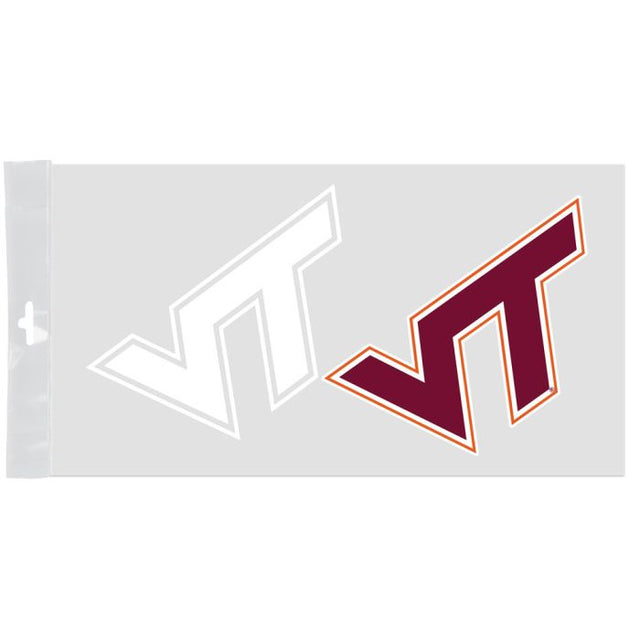 Calcomanías para ventanas de Virginia Tech Hokies de 4" x 7"