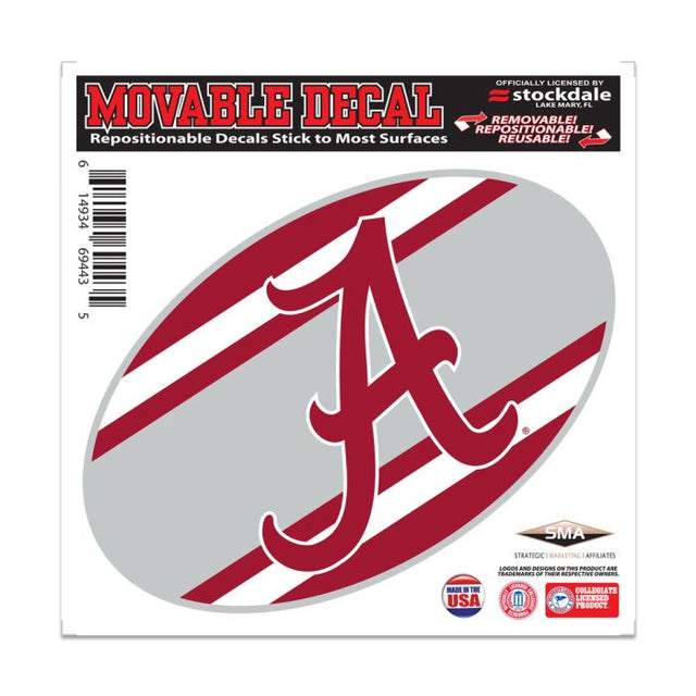 Alabama Crimson Tide STRIPES All Surface Decal 6" x 6"