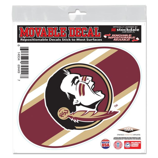 Florida State Seminoles STRIPES All Surface Decal 6" x 6"