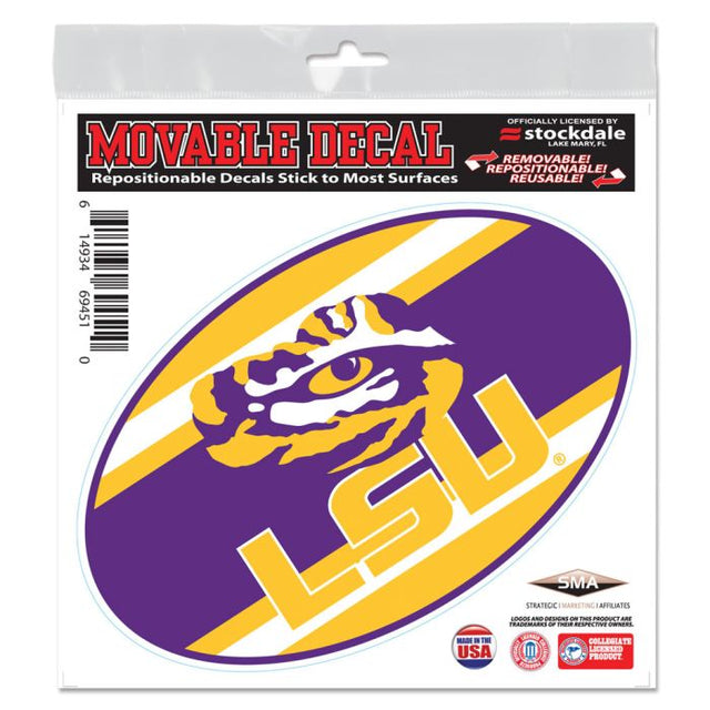 LSU Tigers STRIPES All Surface Decal 6" x 6"