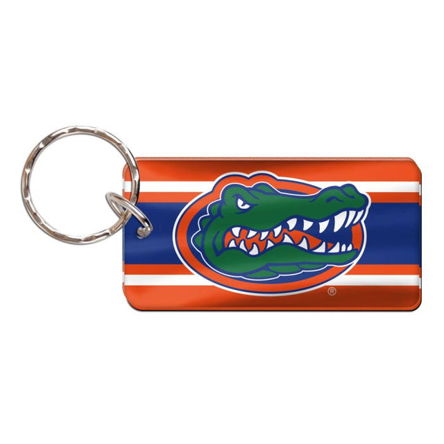 Llavero rectangular con rayas de los Florida Gators