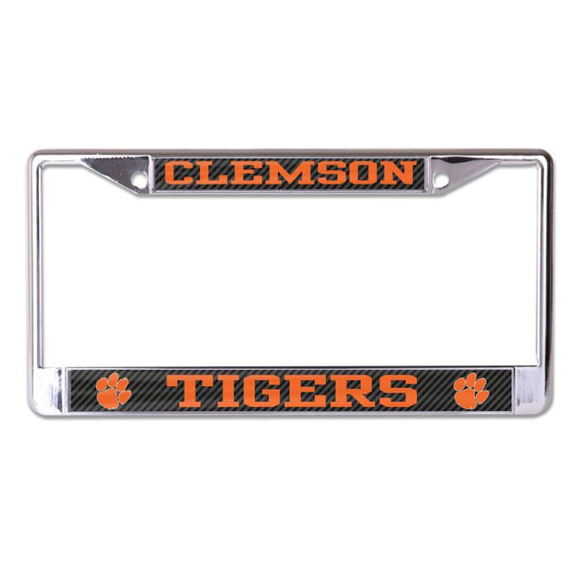 Clemson Tigers CARBON Lic Plt Frame S/L Printed