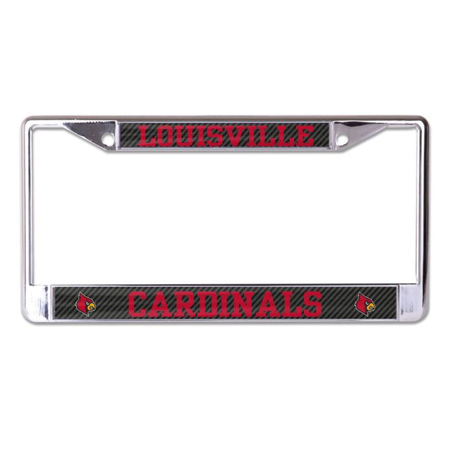 Louisville Cardinals CARBON Lic Plt Frame S/L Printed