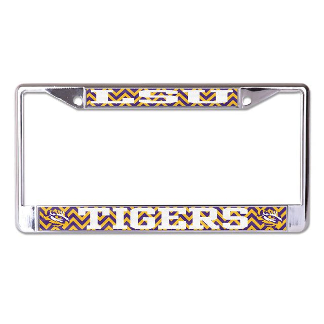 LSU Tigers CHEVRON Lic Plt Frame S/L Printed