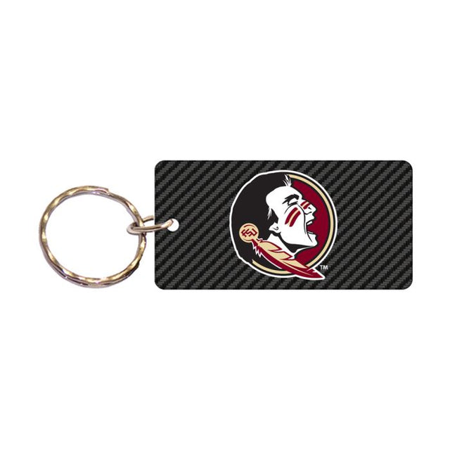 Llavero rectangular de los Florida State Seminoles CARBON