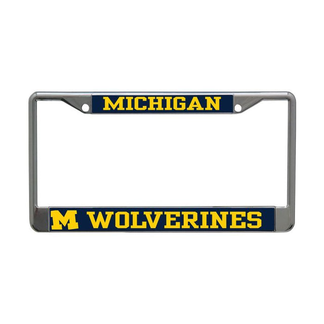 Michigan Wolverines MEGA Lic Plt Frame S/L Printed