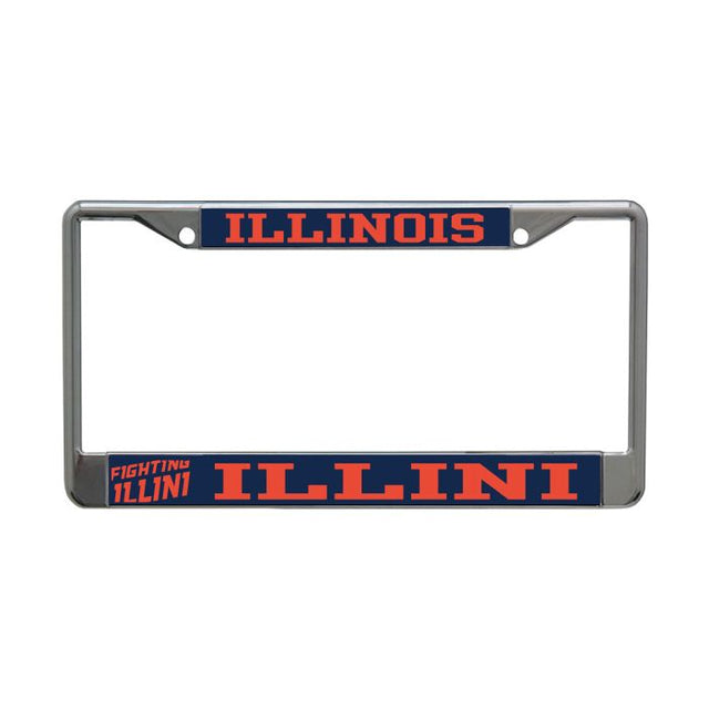 Illinois Fighting Illini MEGA Lic Plt Frame S/L Printed