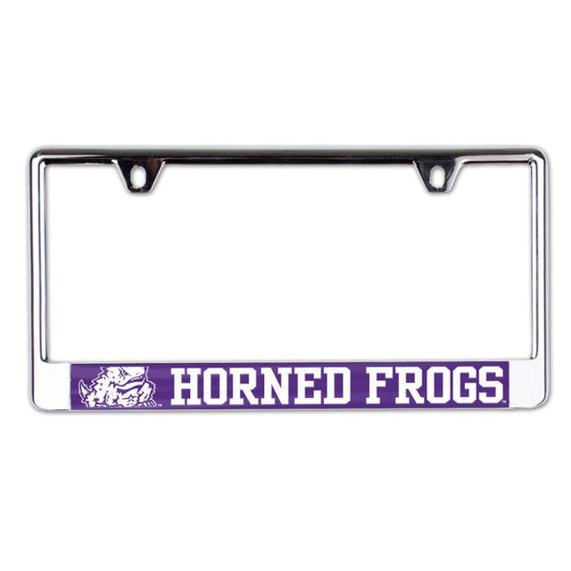 TCU Horned Frogs MEGA Lic Plate Frame B/O Printed