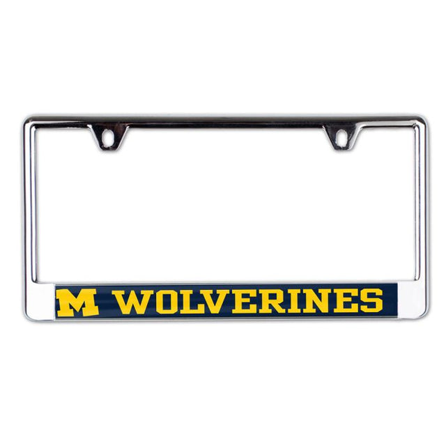 Michigan Wolverines MEGA Lic Plate Frame B/O Printed