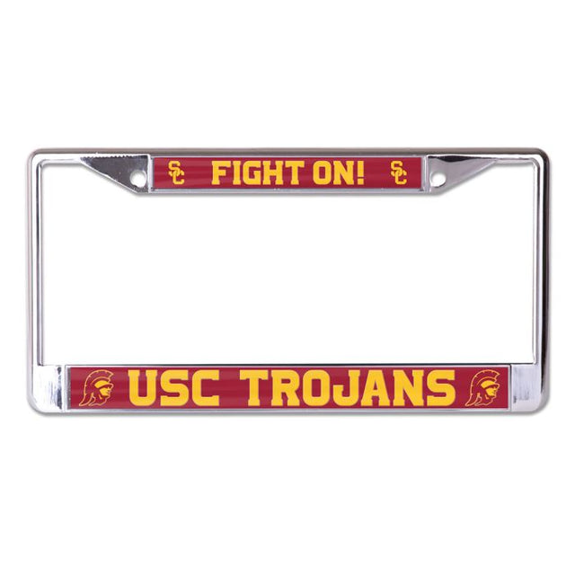 USC Trojans FIGHT ON! / USC TROJANS Lic Plt Frame S/L Printed