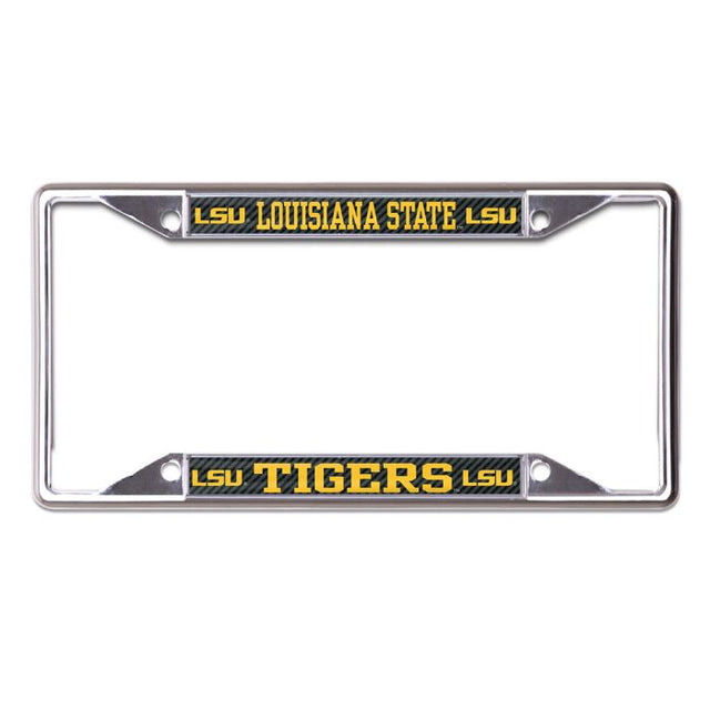 LSU Tigers CARBON Lic Plt Frame S/L Printed