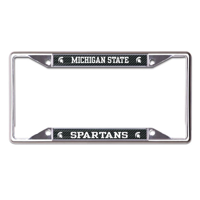 Cuadro de cuadros con licencia de carbono Michigan State Spartans, talla pequeña, estampado