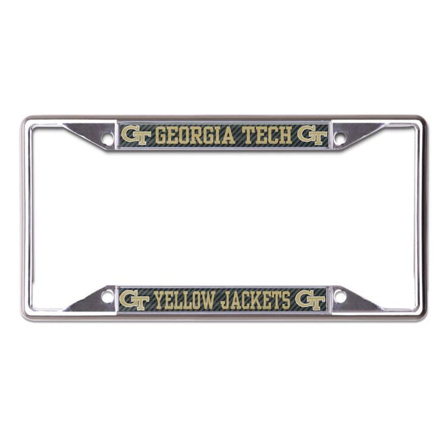 Georgia Tech Yellow Jackets CARBON Lic Plt Frame S/L Printed