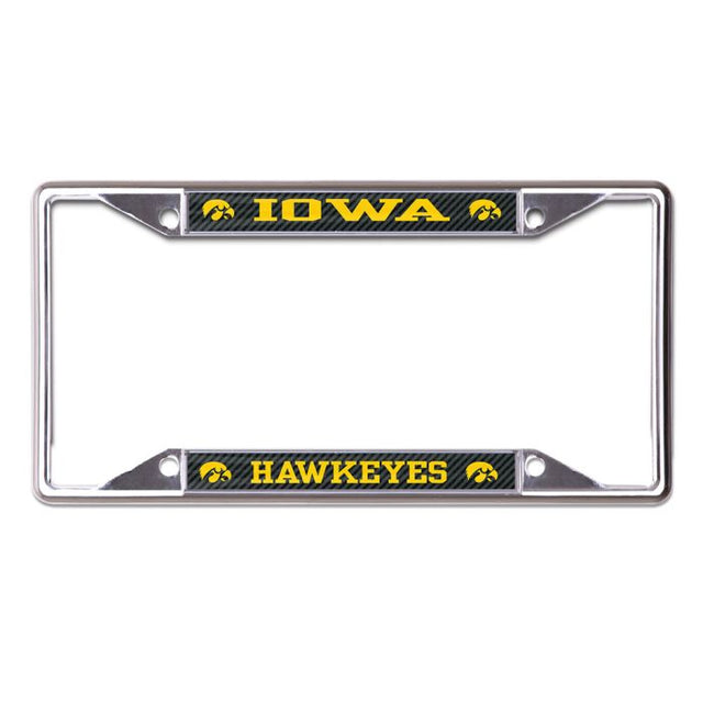 Iowa Hawkeyes CARBON Lic Plt Frame S/S Printed