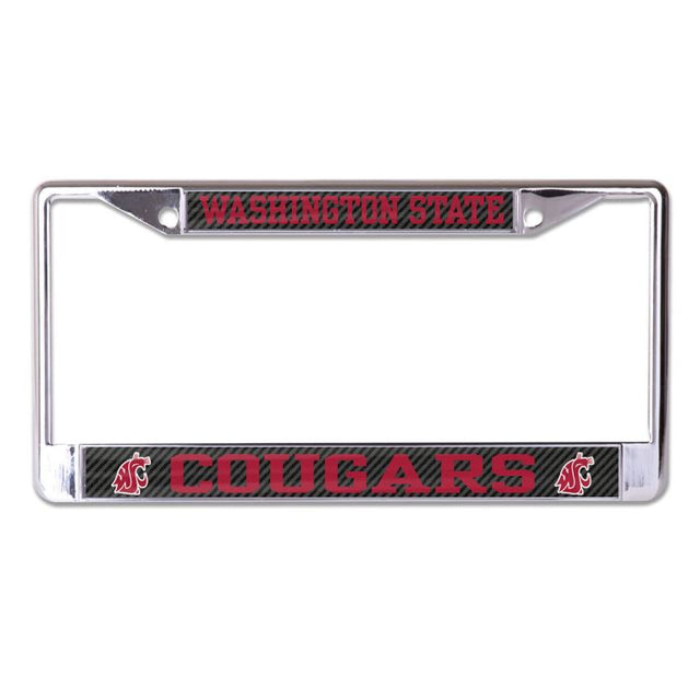 Washington State Cougars CARBON Lic Plt Frame S/L Printed