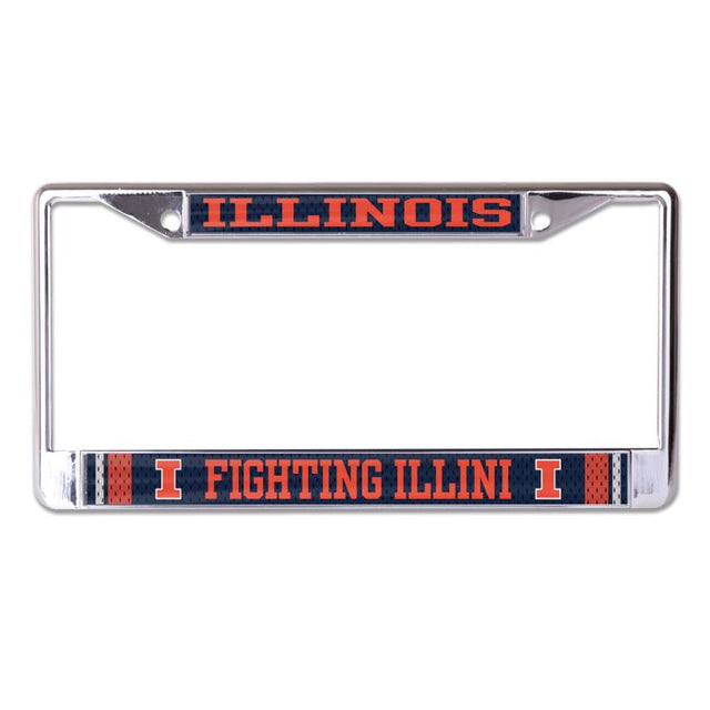 Camiseta con licencia de Illinois Fighting Illini con marco S/L impreso