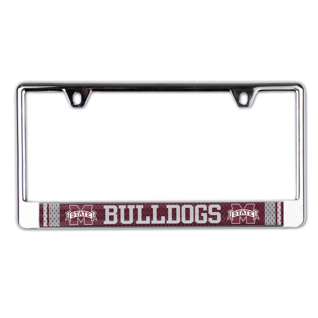 Marco para placa de matrícula de la camiseta Mississippi State Bulldogs impreso en el lado izquierdo