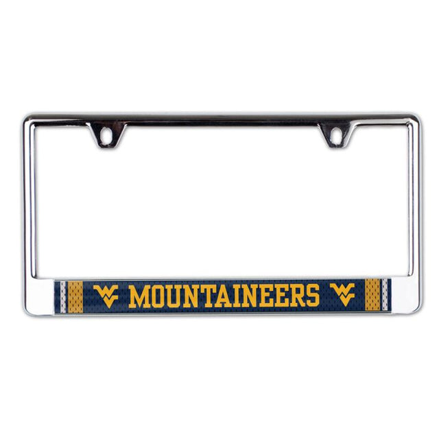 West Virginia Mountaineers JERSEY Lic Plate Frame B/O Printed