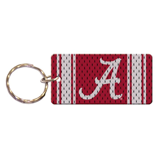 Llavero rectangular con la camiseta Alabama Crimson Tide