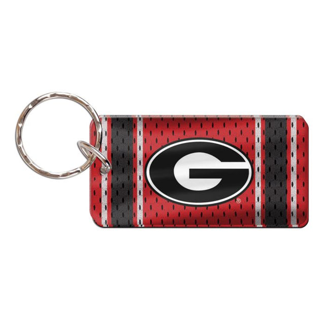 Llavero rectangular con la camiseta de los Georgia Bulldogs