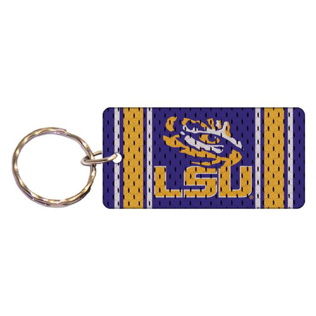 LSU Tigers JERSEY Keychain Rectangle