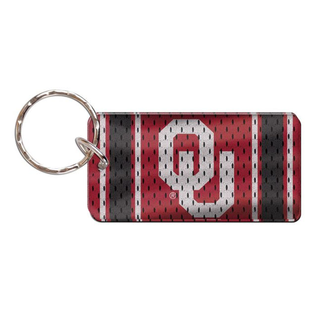 Llavero rectangular con la camiseta de los Oklahoma Sooners