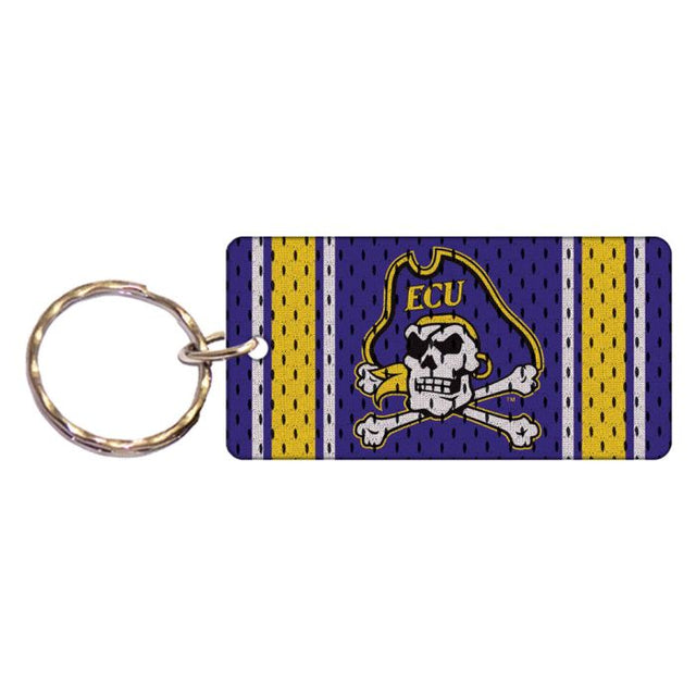 Llavero rectangular con la camiseta de los Piratas de East Carolina