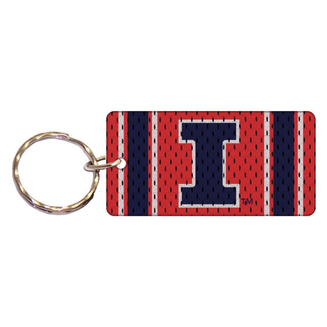 Llavero rectangular con la camiseta de Illinois Fighting Illini