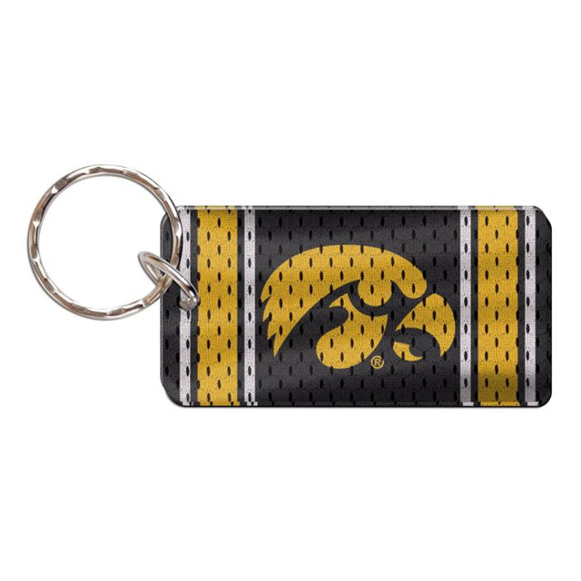 Llavero rectangular con la camiseta de los Iowa Hawkeyes