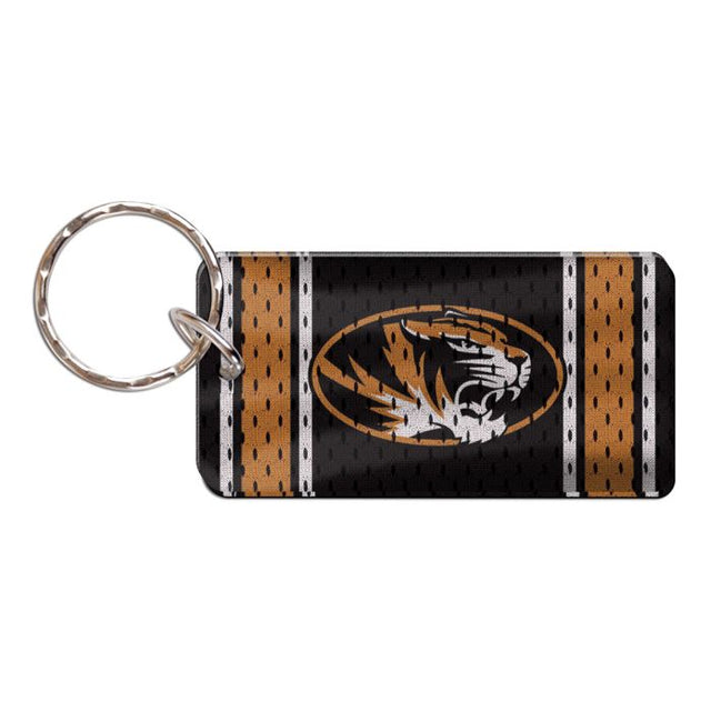 Llavero rectangular con la camiseta de los Missouri Tigers