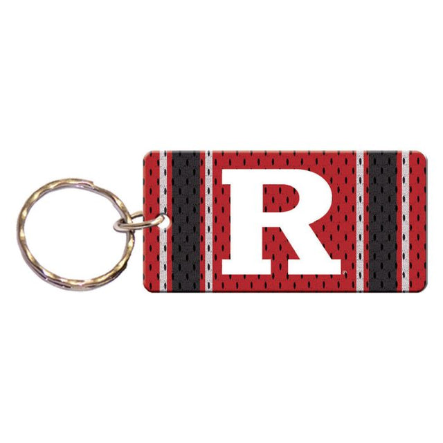 Llavero rectangular con la camiseta de los Rutgers Scarlet Knights