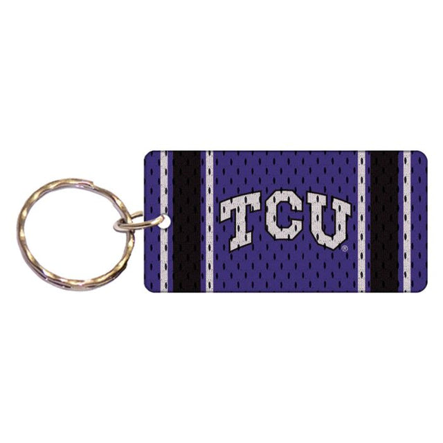 Llavero rectangular con la camiseta de los Horned Frogs de la TCU