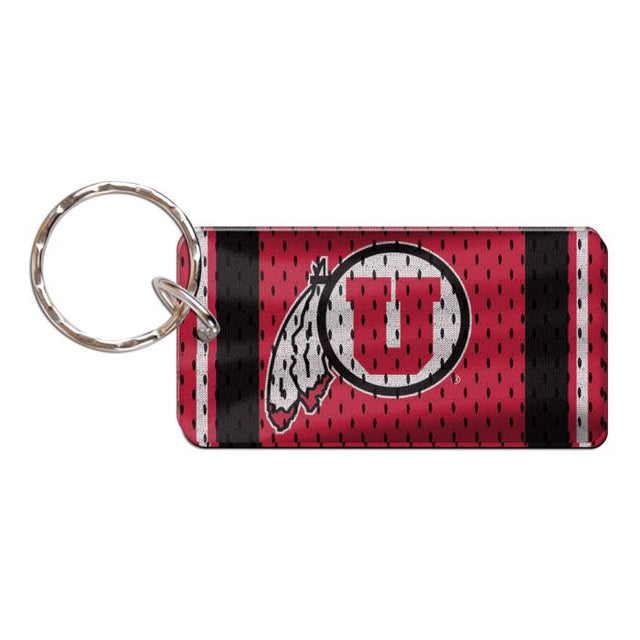 Utah Utes JERSEY Keychain Rectangle