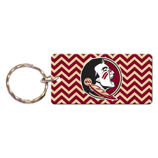 Llavero rectangular con el logo de los Florida State Seminoles CHEVRON