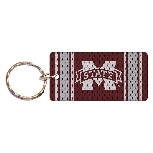 Llavero rectangular con la camiseta de los Mississippi State Bulldogs