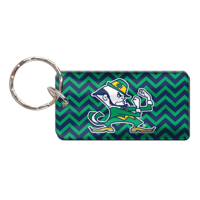 Notre Dame Fighting Irish CHEVRON Keychain Rectangle