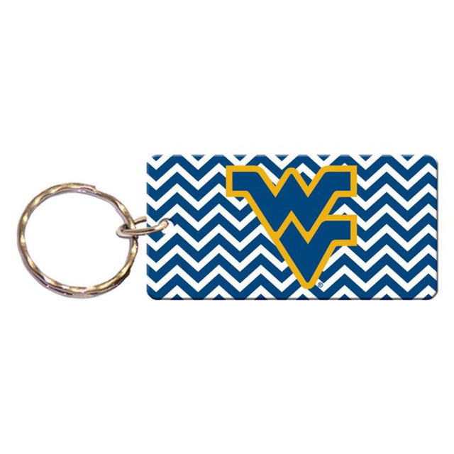 West Virginia Mountaineers JERSEY Keychain Rectangle