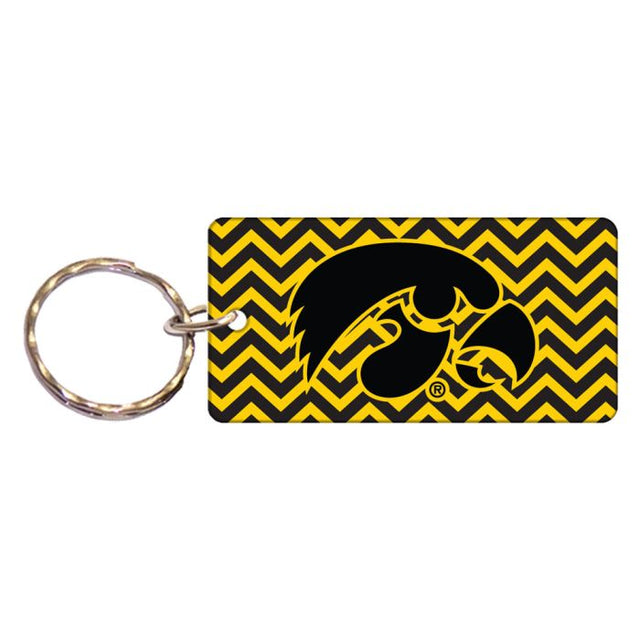 Iowa Hawkeyes CHEVRON Keychain Rectangle