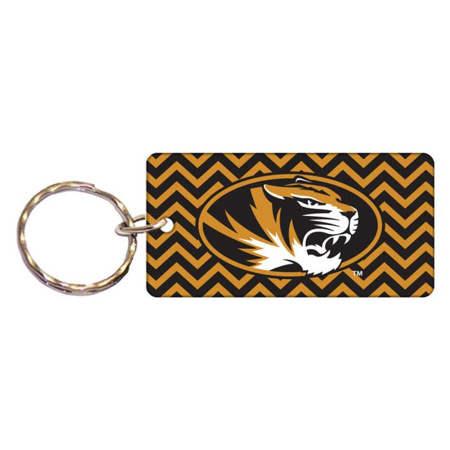 Missouri Tigers CHEVRON Keychain Rectangle