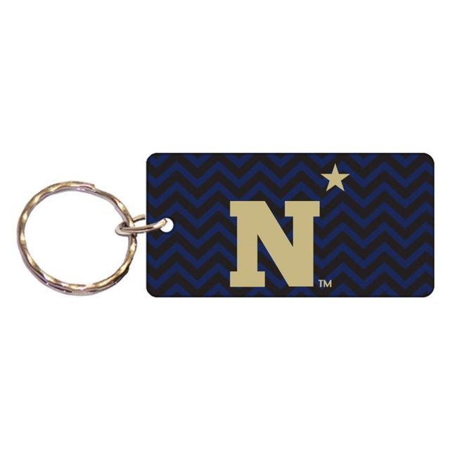 Navy Midshipmen CHEVRON Keychain Rectangle