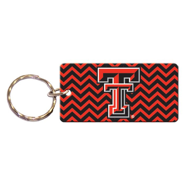 Texas Tech Red Raiders CHEVRON Keychain Rectangle