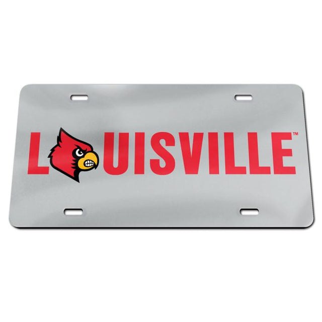 Placas de matrícula clásicas de acrílico de los Louisville Cardinals