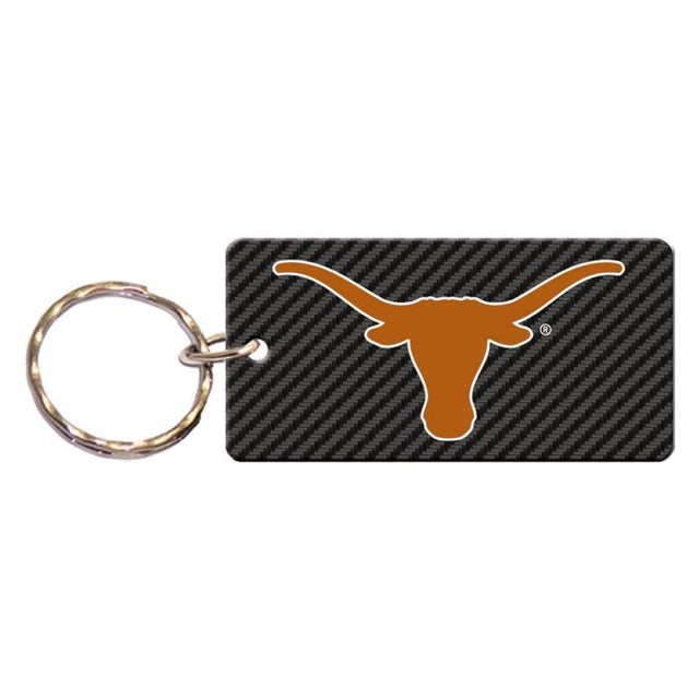 Texas Longhorns CARBON Keychain Rectangle