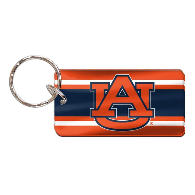 Llavero rectangular con rayas de los Auburn Tigers