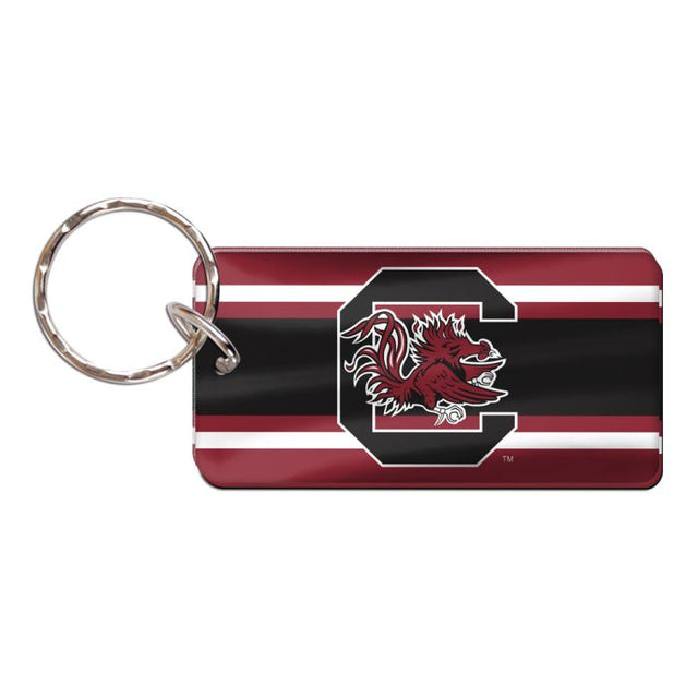 South Carolina Gamecocks STRIPES Keychain Rectangle