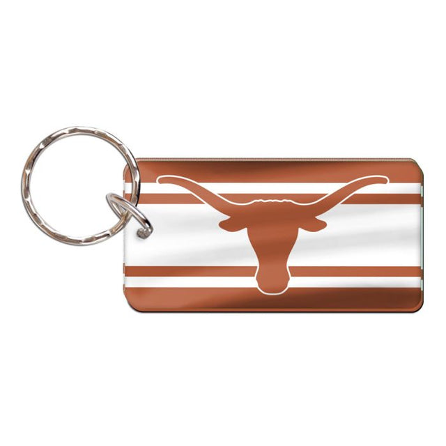 Llavero rectangular con rayas de los Texas Longhorns