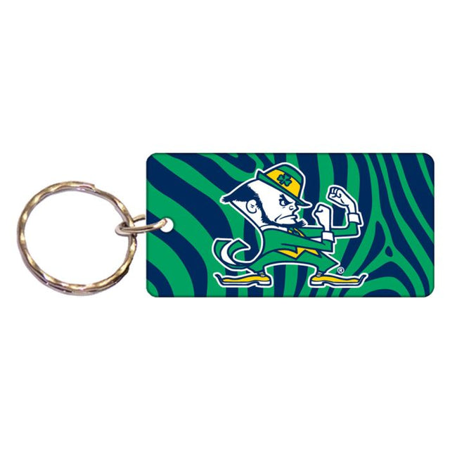 Llavero rectangular CEBRA de Notre Dame Fighting Irish